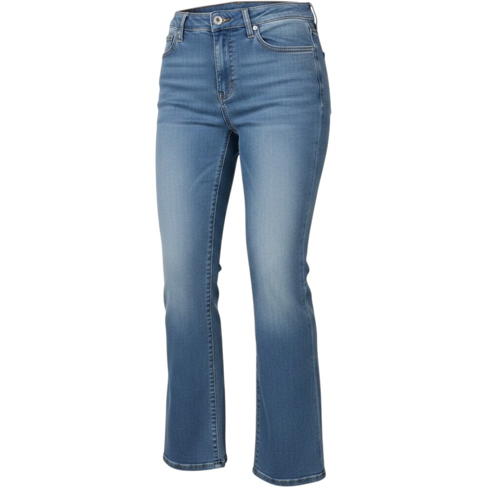 Calzedonia Ultra Light Denim Cropped Flare Fit Jeans Blue Tencel Size M MIP068